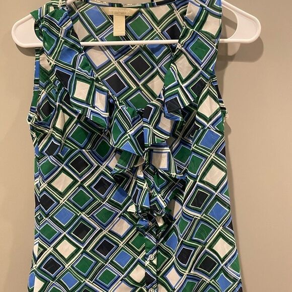 Banana Republic blue and green top! Perfect condition! - Picture 1 of 4